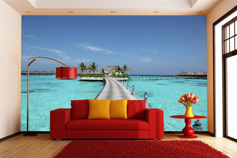 Sea Wooden Bridge 1 Wallpaper AJ Wallpaper