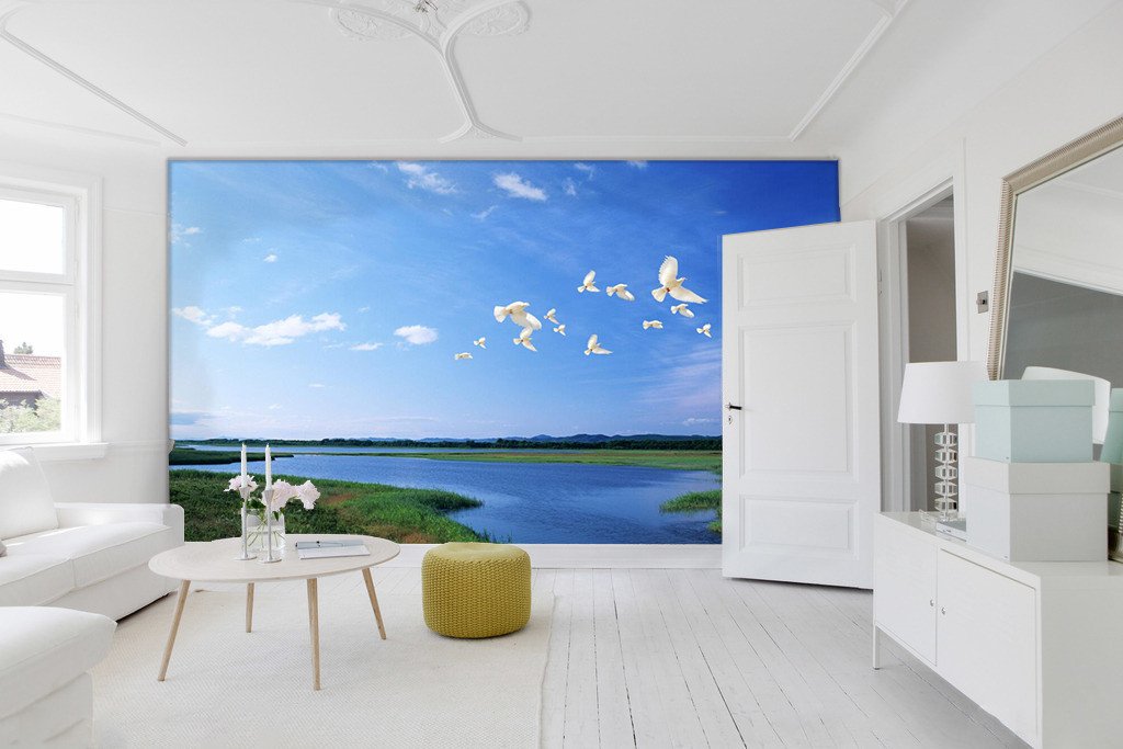 Flying Pigeons And Long River 62 Wallpaper AJ Wallpaper 1