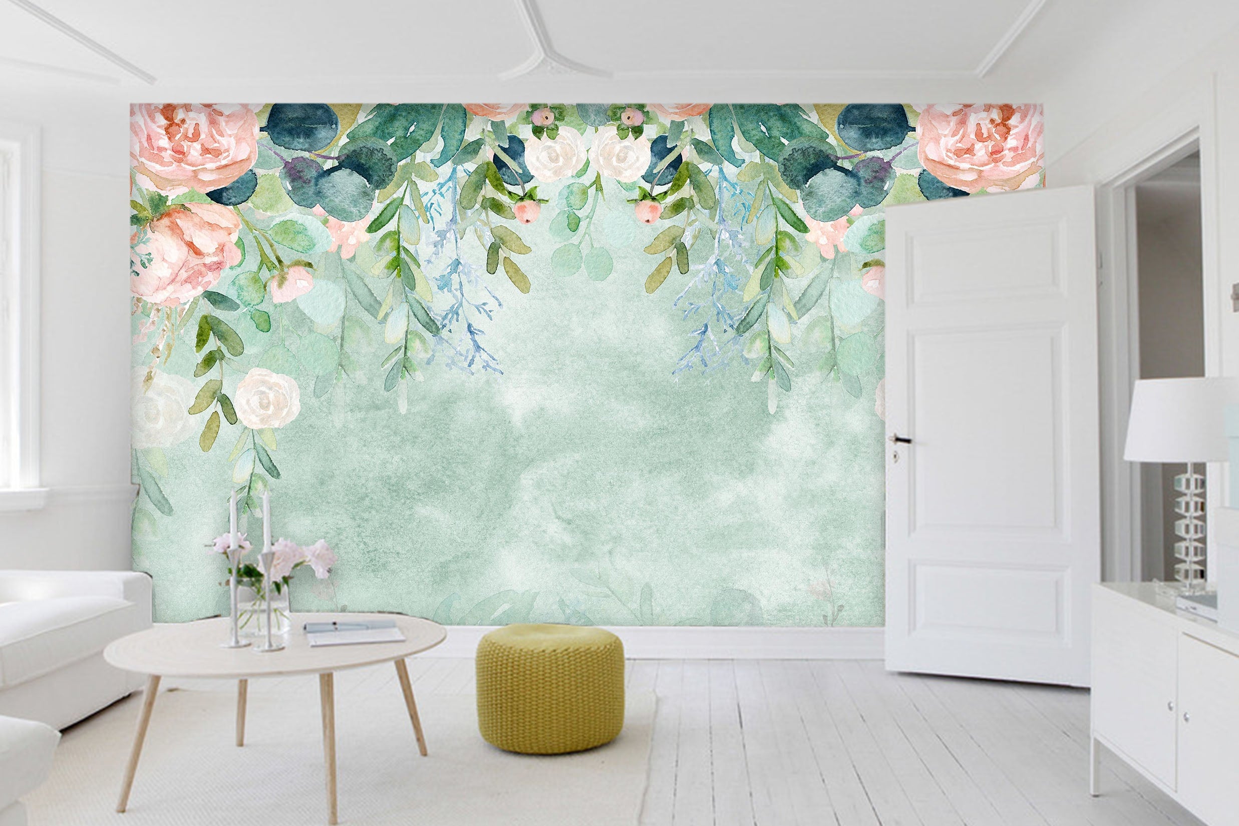 3D Pink Rose 046 Wall Murals Wallpaper AJ Wallpaper 2