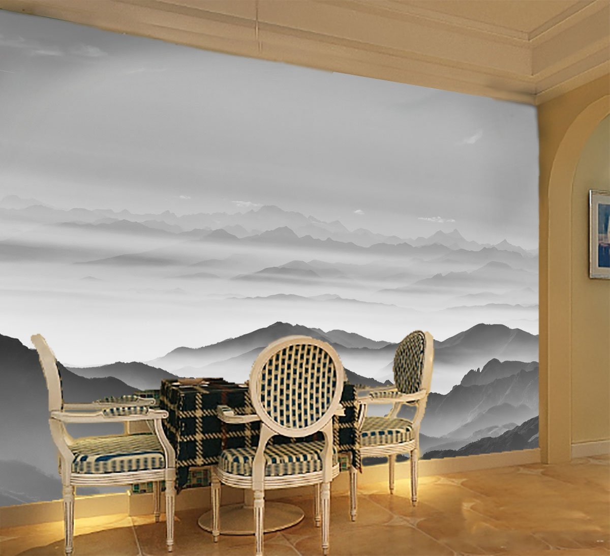 3D Hillside Fog 076 Wallpaper AJ Wallpaper