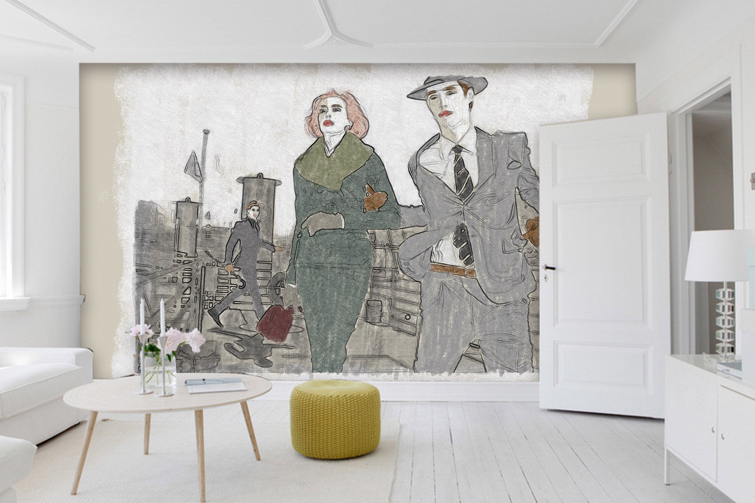 3D Dating Couple 1409 Marco Cavazzana Wall Mural Wall Murals
