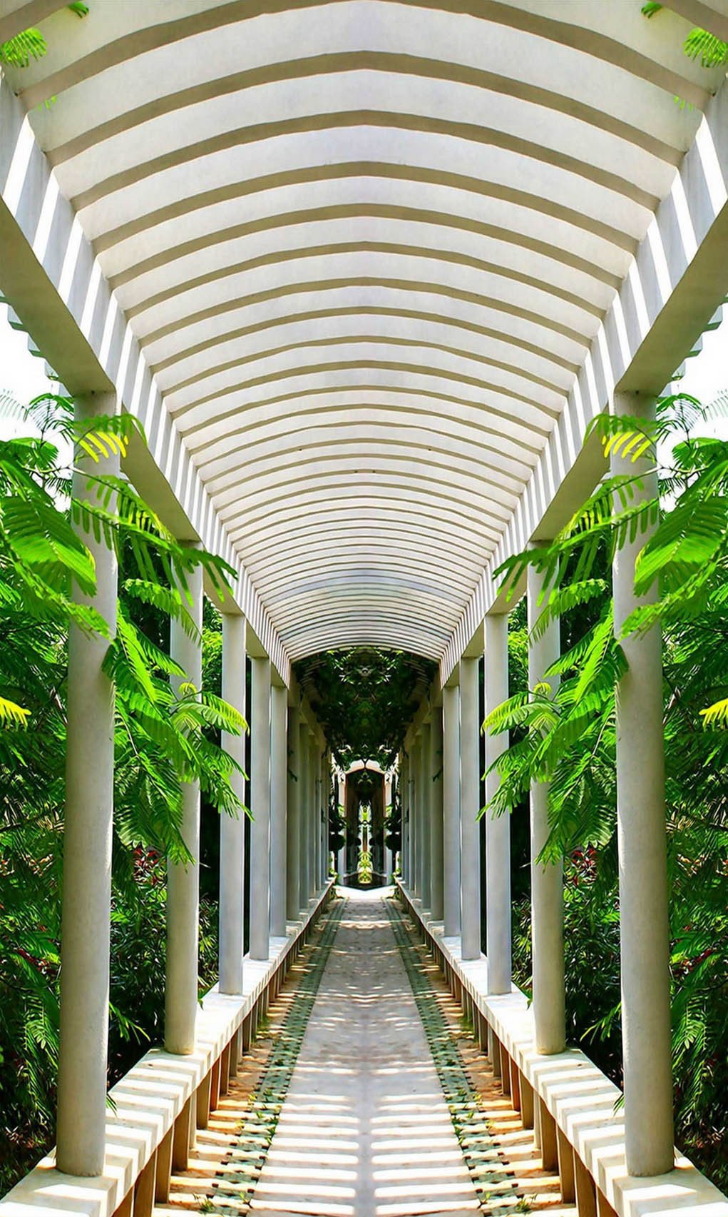 3D hollow roof stone door mural Wallpaper AJ Wallpaper