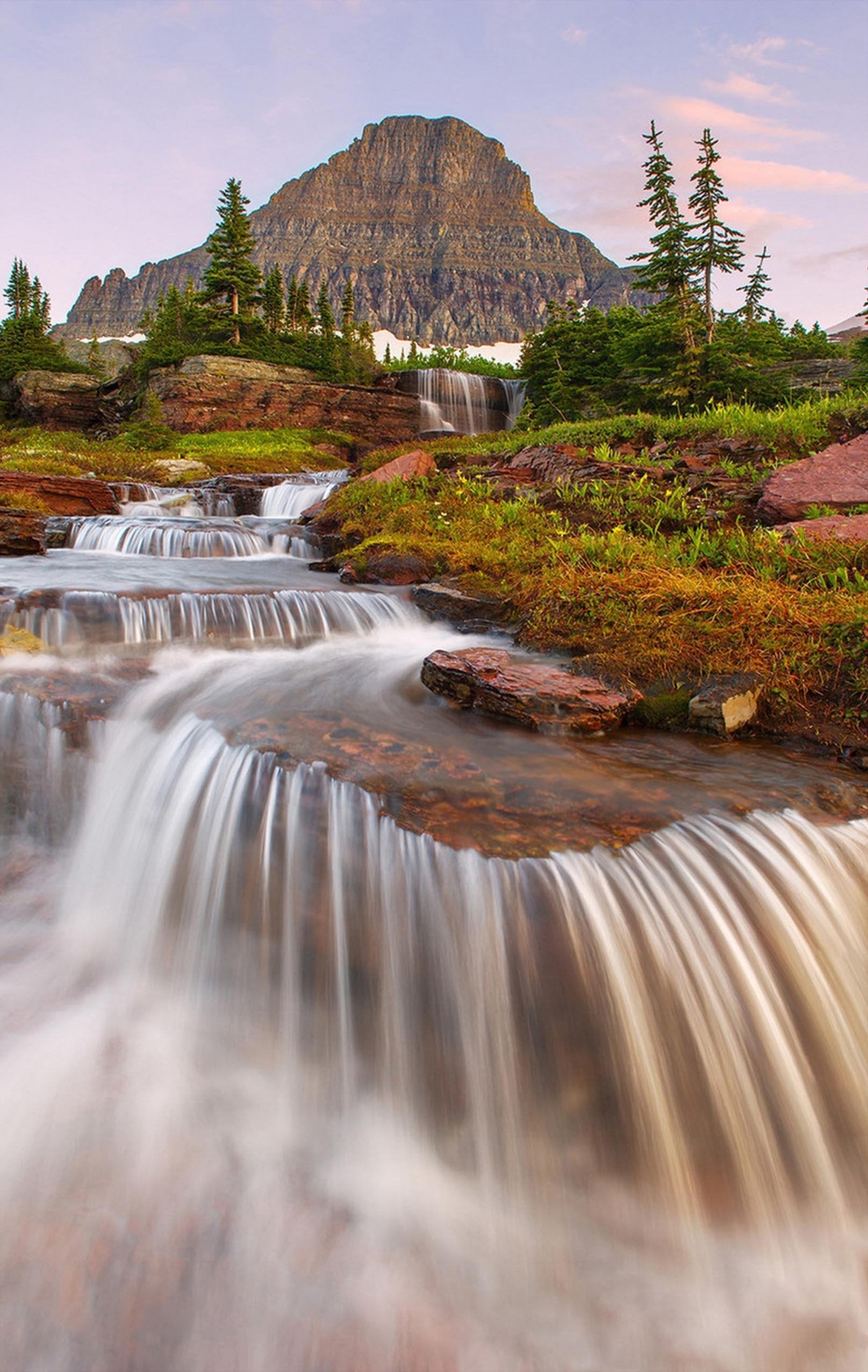 3D Mountain Creek Waterall 1630 Stair Risers Wallpaper AJ Wallpaper