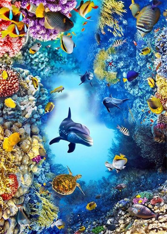 3D Beautiful Ocean World 69 Stair Risers Wallpaper AJ Wallpaper