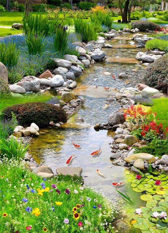 3D Pretty River Scenery 66 Stair Risers Wallpaper AJ Wallpaper