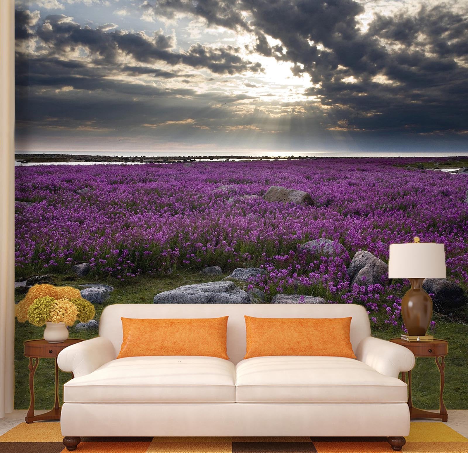 Wild Flowers And Stones Wallpaper AJ Wallpaper