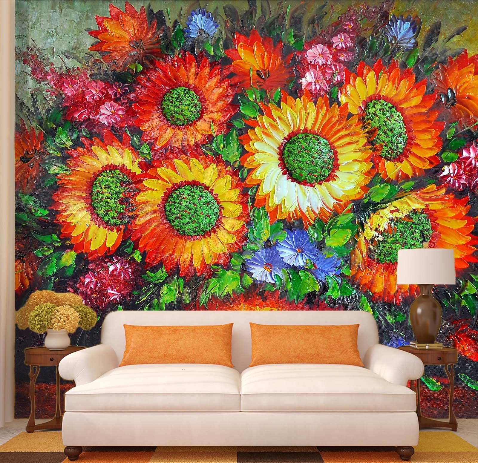 Bright Blossoms Vase Wallpaper AJ Wallpaper