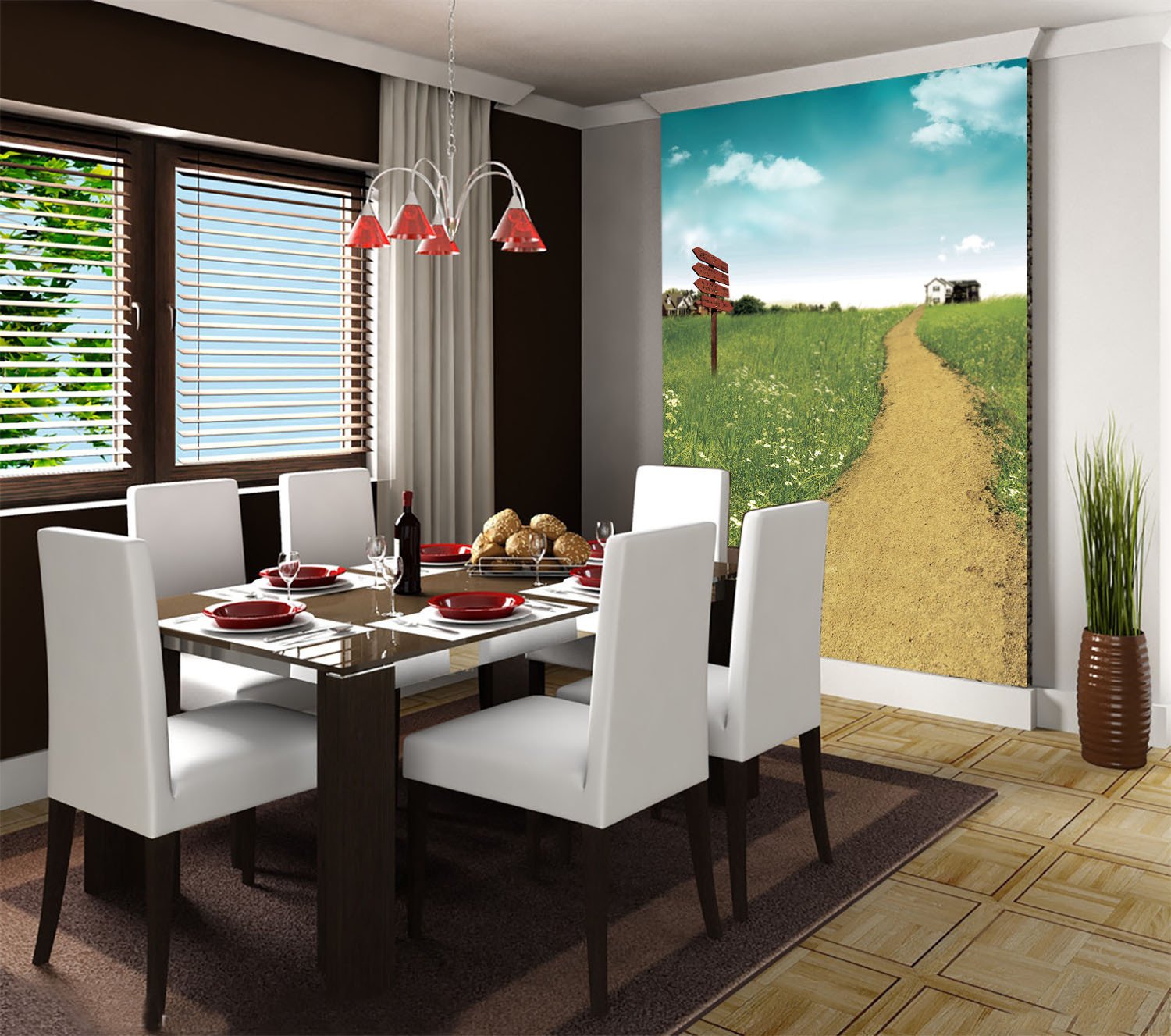 Grassland Sand Road Wallpaper AJ Wallpaper