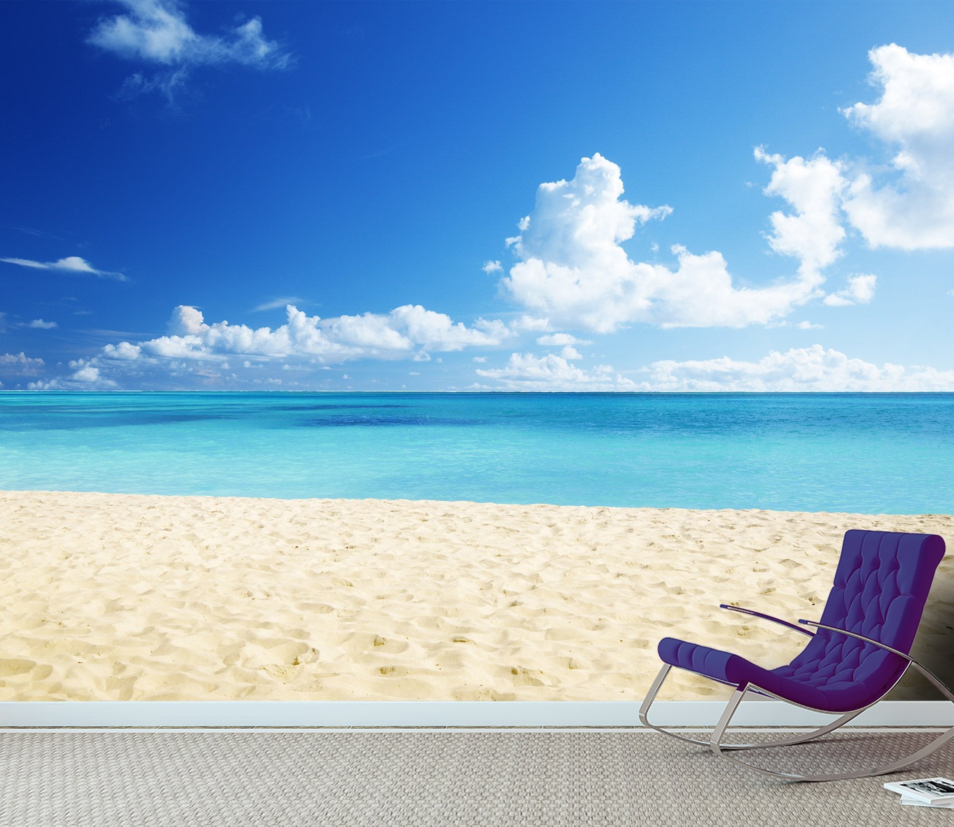 3D Beach Footprints Sea 689 Wallpaper AJ Wallpaper