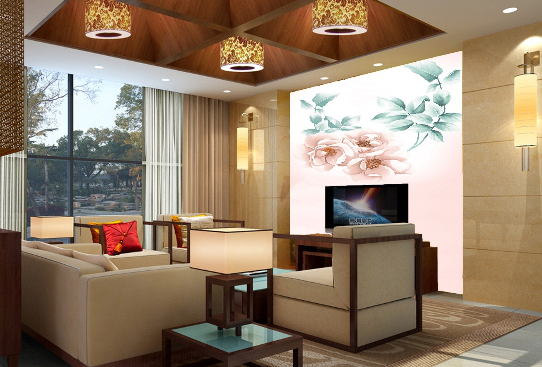 Flowers Branches Wallpaper AJ Wallpaper