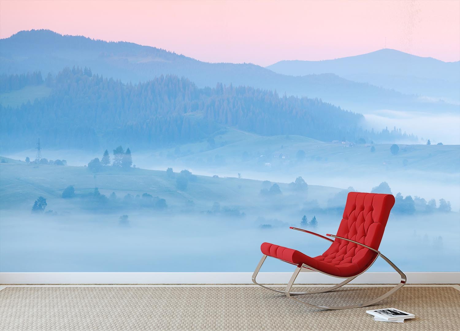 Hazy Mountains Wallpaper AJ Wallpaper