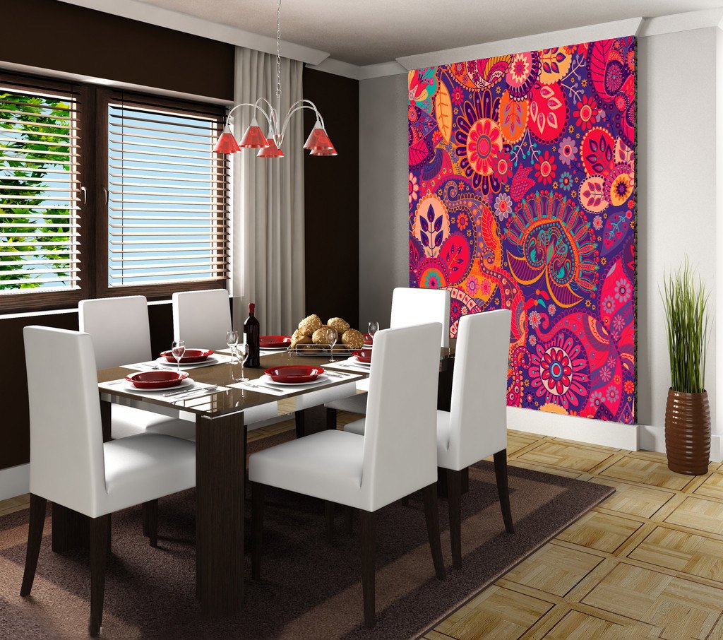 Bright Colors Florals Wallpaper AJ Wallpaper