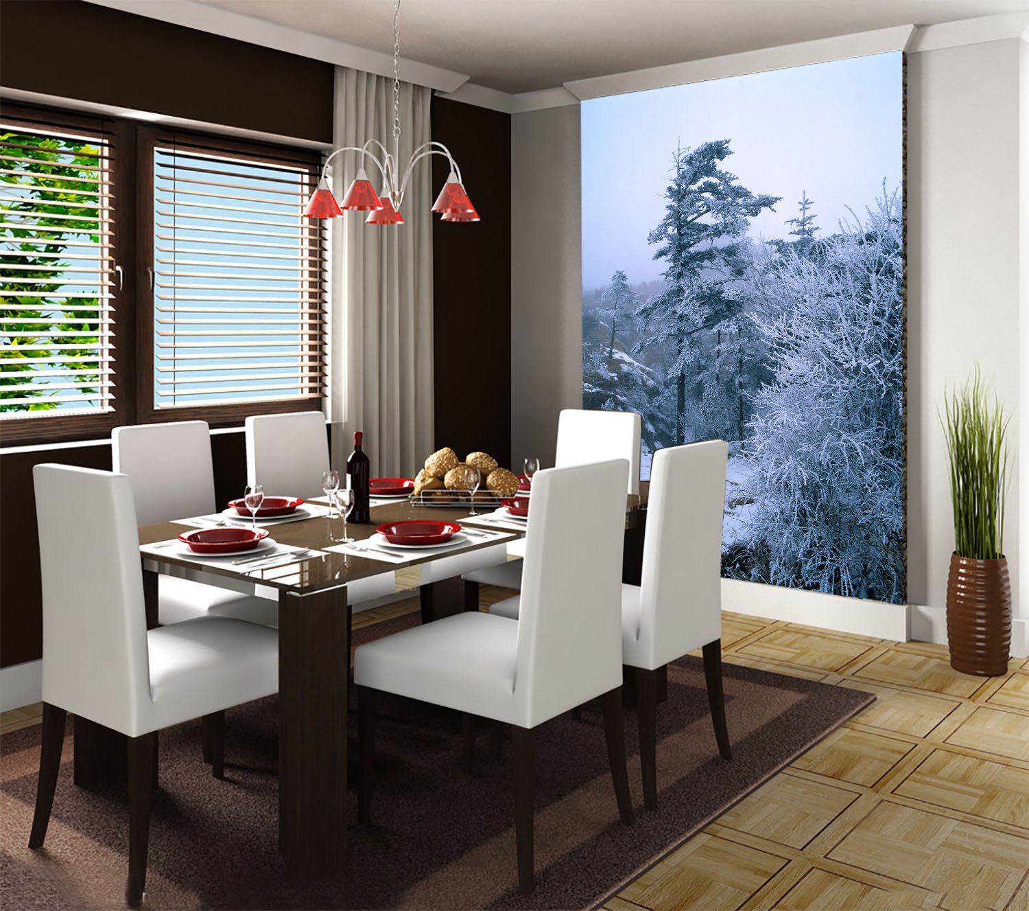 Snowy Trees Wallpaper AJ Wallpaper