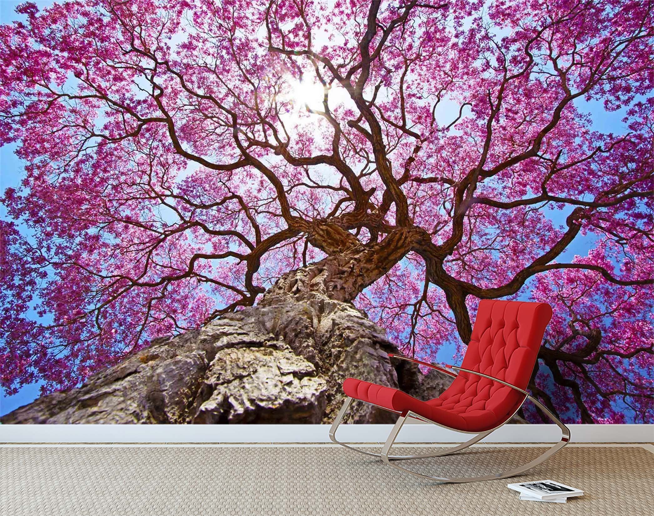 3D Sunny Tree Flowers 677 Wallpaper AJ Wallpaper