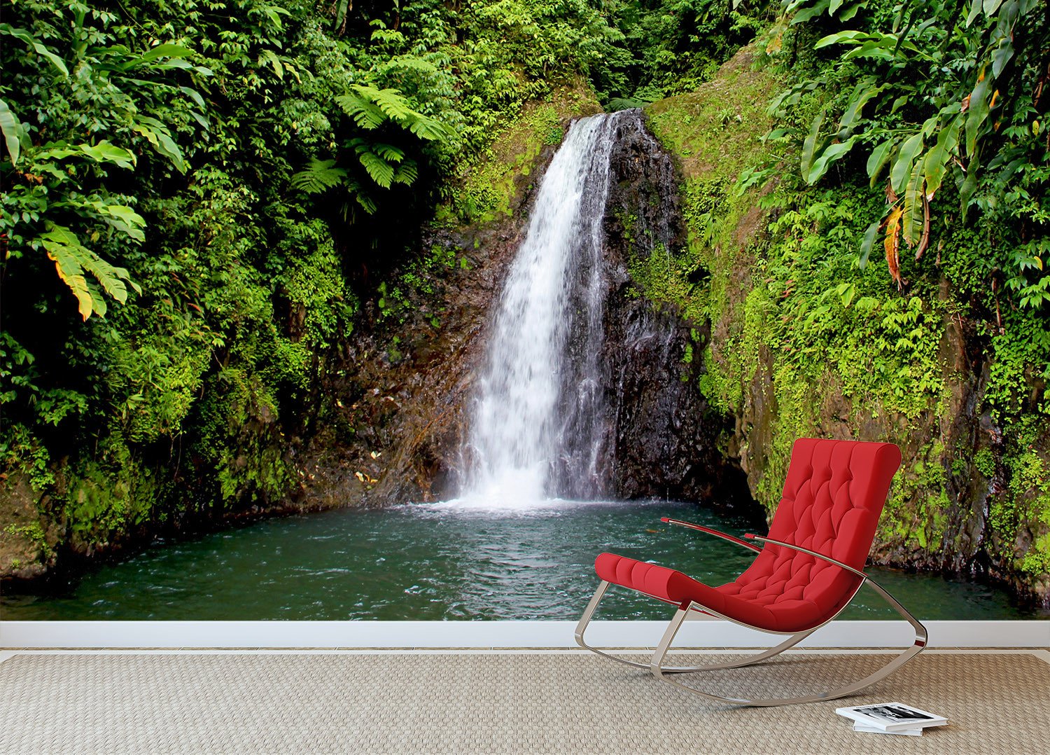 Flowing Waterfall Wallpaper AJ Wallpaper