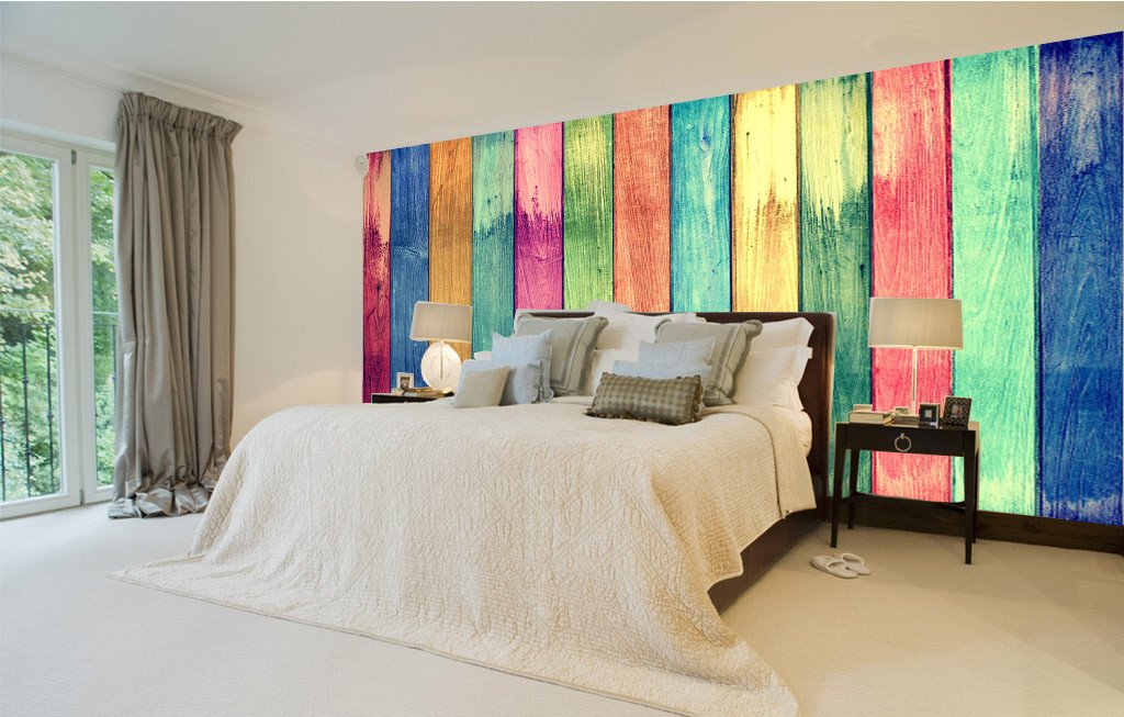 Colored Boards Wallpaper AJ Wallpaper