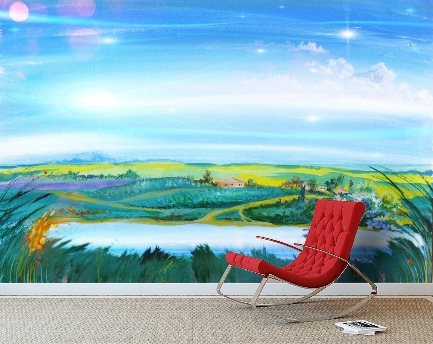 Blue Sky Flower Manor 7 Wallpaper AJ Wallpaper