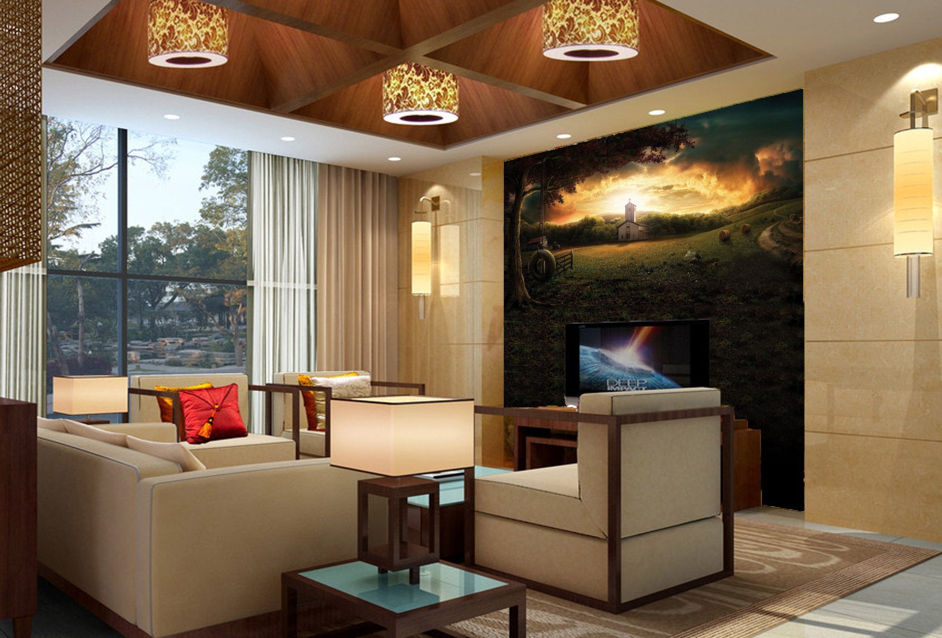 Church Sunset Wallpaper AJ Wallpaper