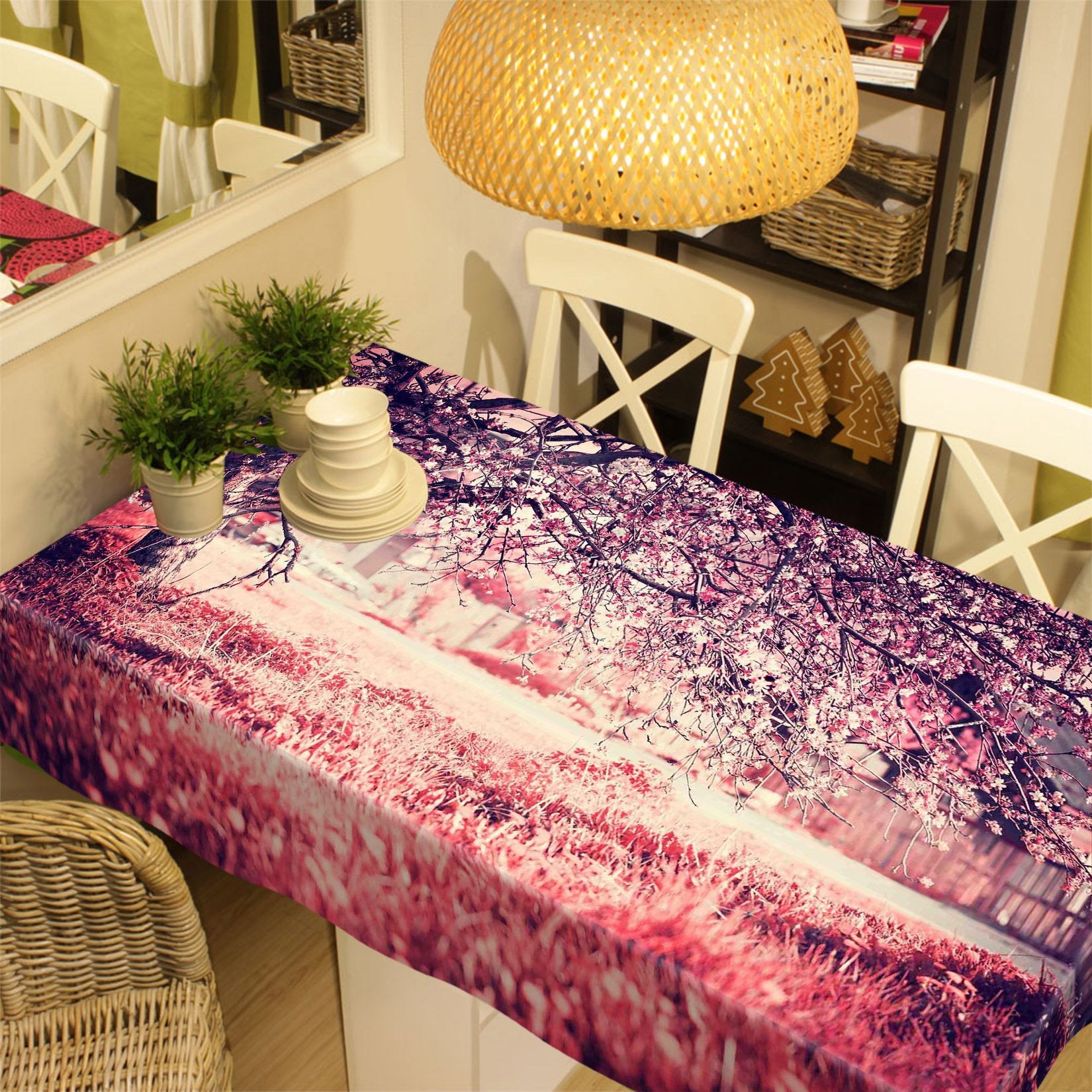 3D Flowers Tree 718 Tablecloths Wallpaper AJ Wallpaper