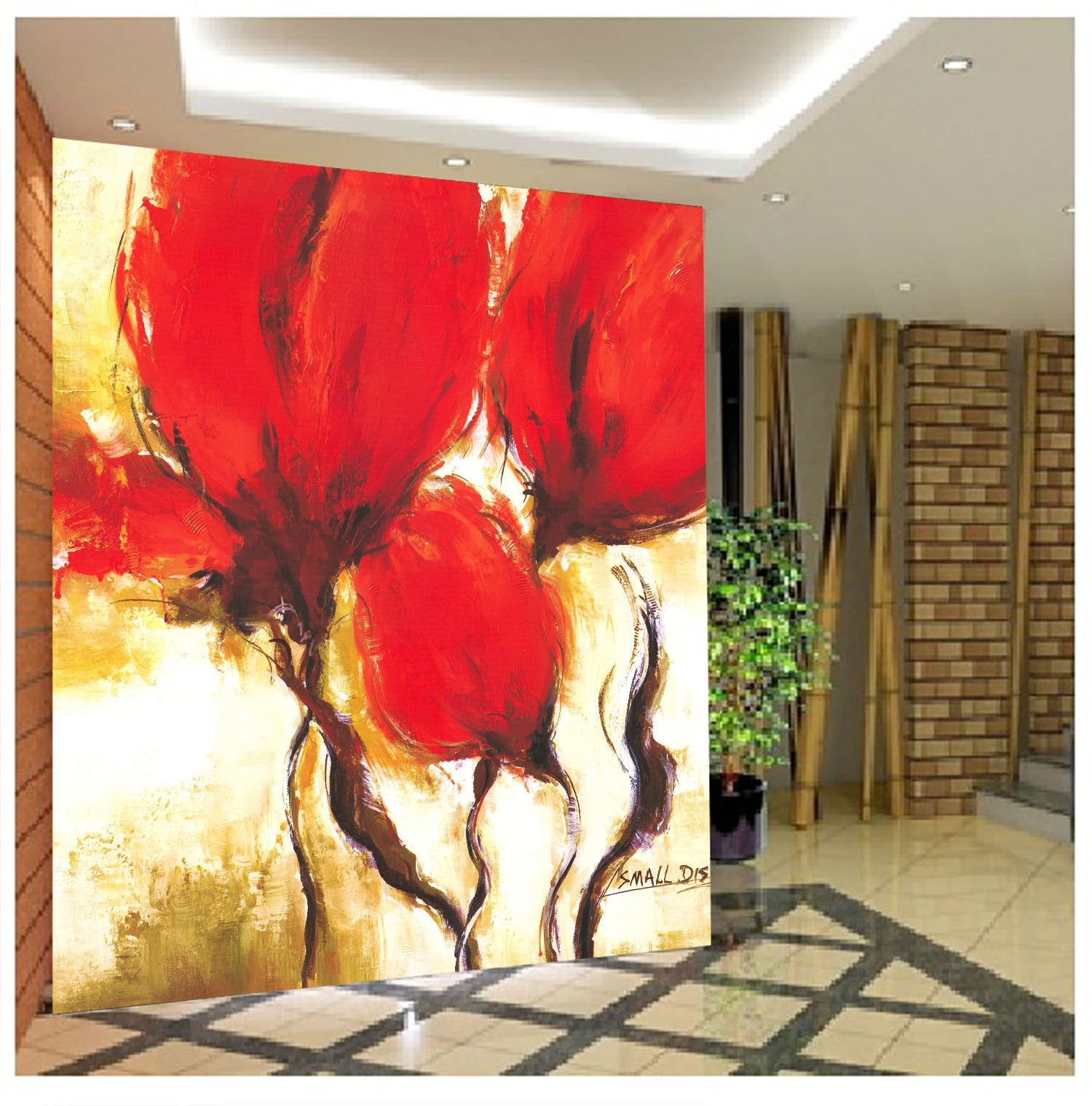 Bright Blossoms Painting Wallpaper AJ Wallpaper