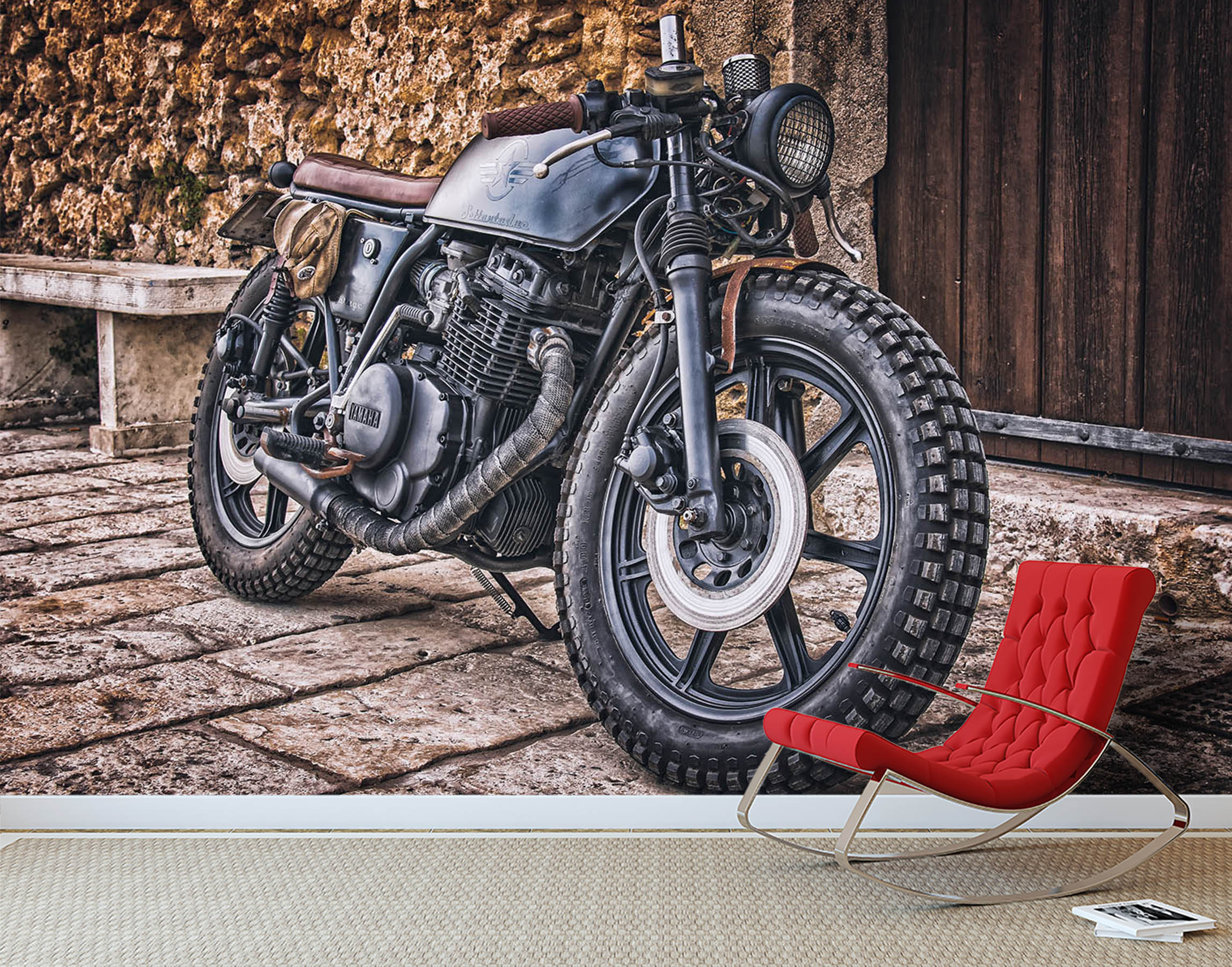 3D Motorcycle Door 129 Vehicle Wall Murals