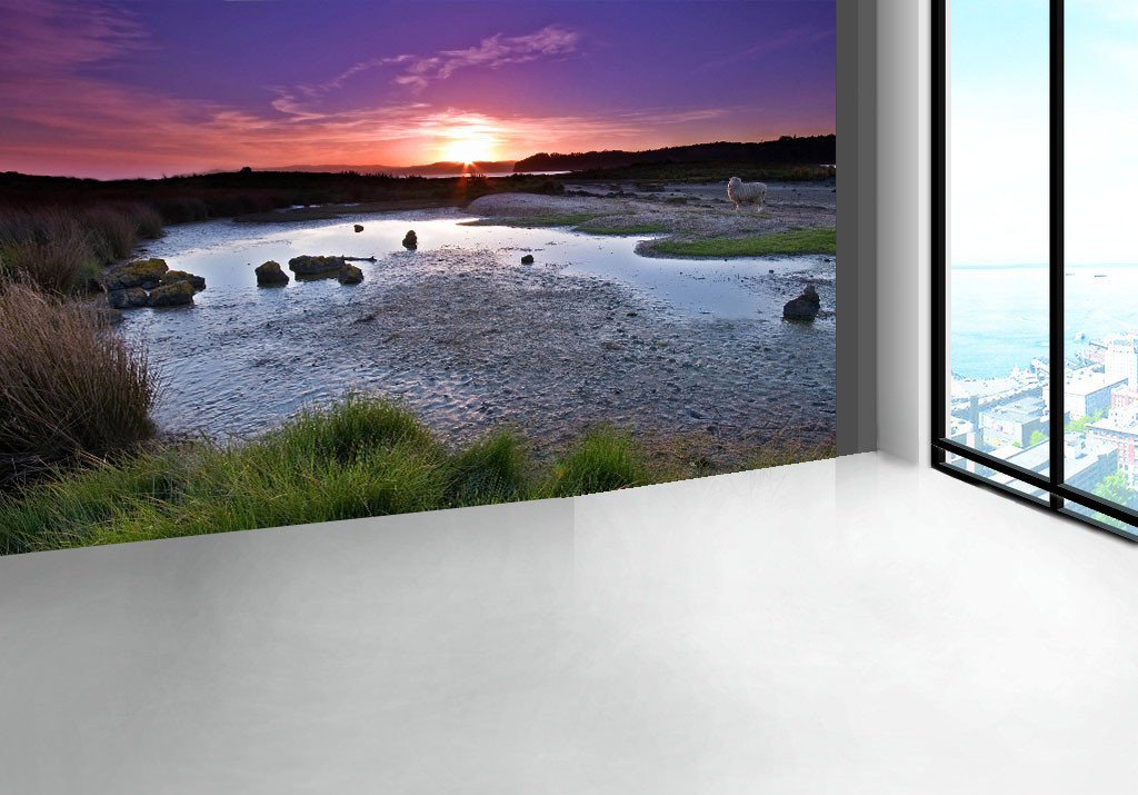 River Sunset Wallpaper AJ Wallpaper