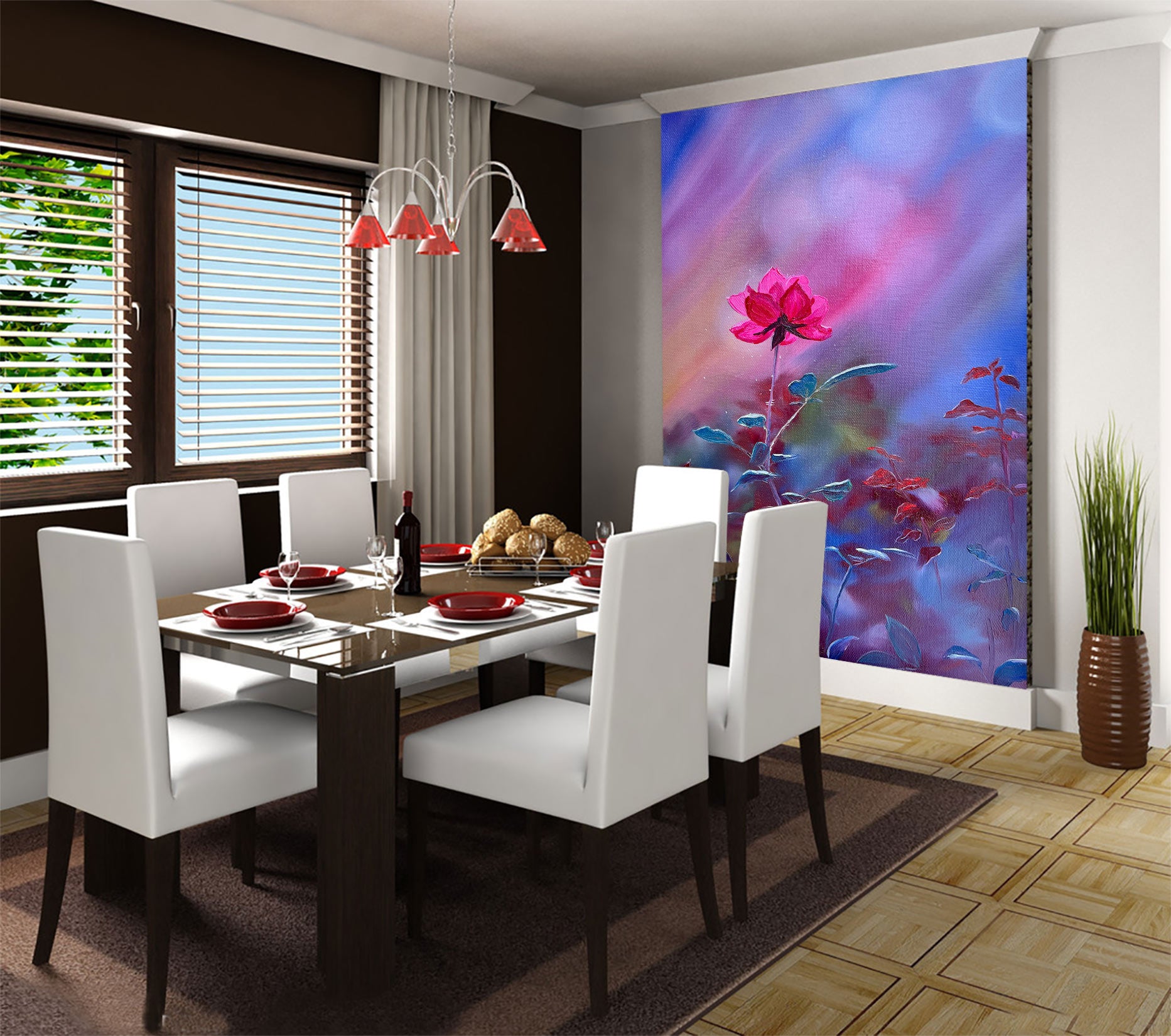 3D Pink Flower 9832 Marina Zotova Wall Mural Wall Murals