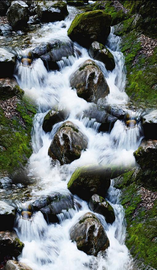 3D Stream Stones 692 Stair Risers Wallpaper AJ Wallpaper