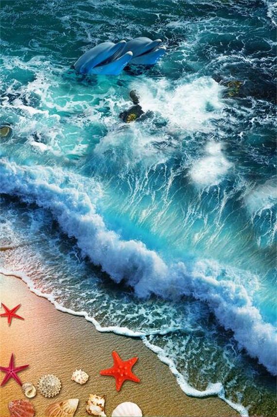 3D Pretty Beach Scenery 72 Stair Risers Wallpaper AJ Wallpaper