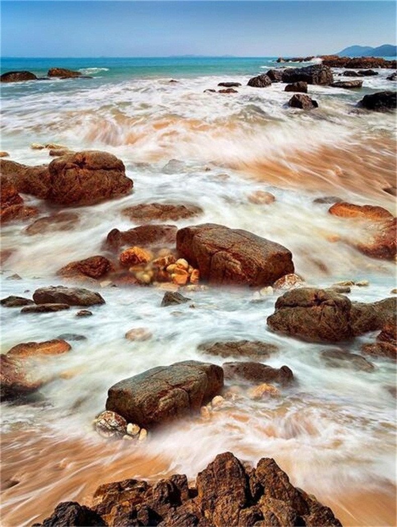 3D Sea Beach Stones 691 Stair Risers Wallpaper AJ Wallpaper