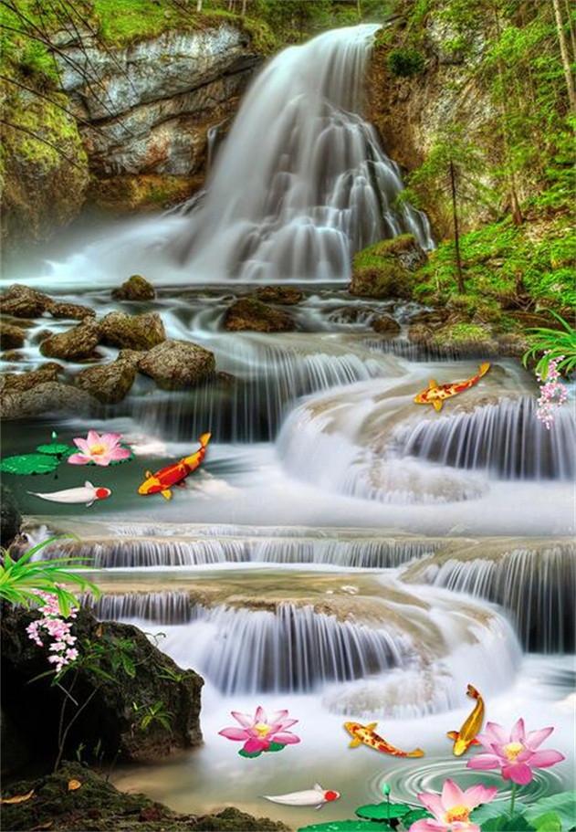 3D River Fishes 73 Stair Risers Wallpaper AJ Wallpaper