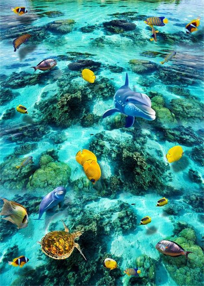 3D Seabed Scenery 590 Stair Risers Wallpaper AJ Wallpaper