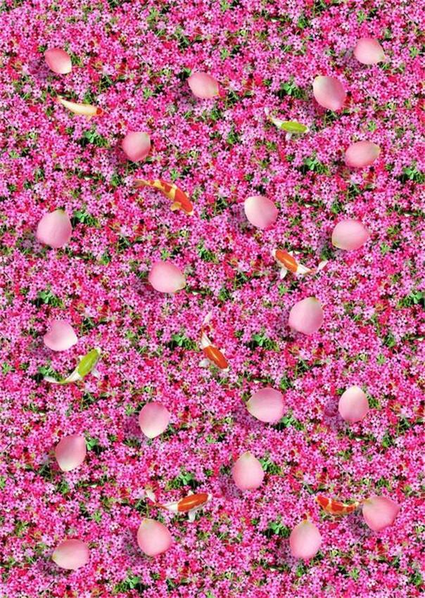 3D Flowers And Fishes 690 Stair Risers Wallpaper AJ Wallpaper