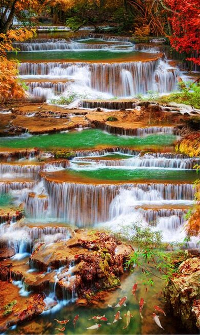 3D Beautiful River 786 Stair Risers Wallpaper AJ Wallpaper