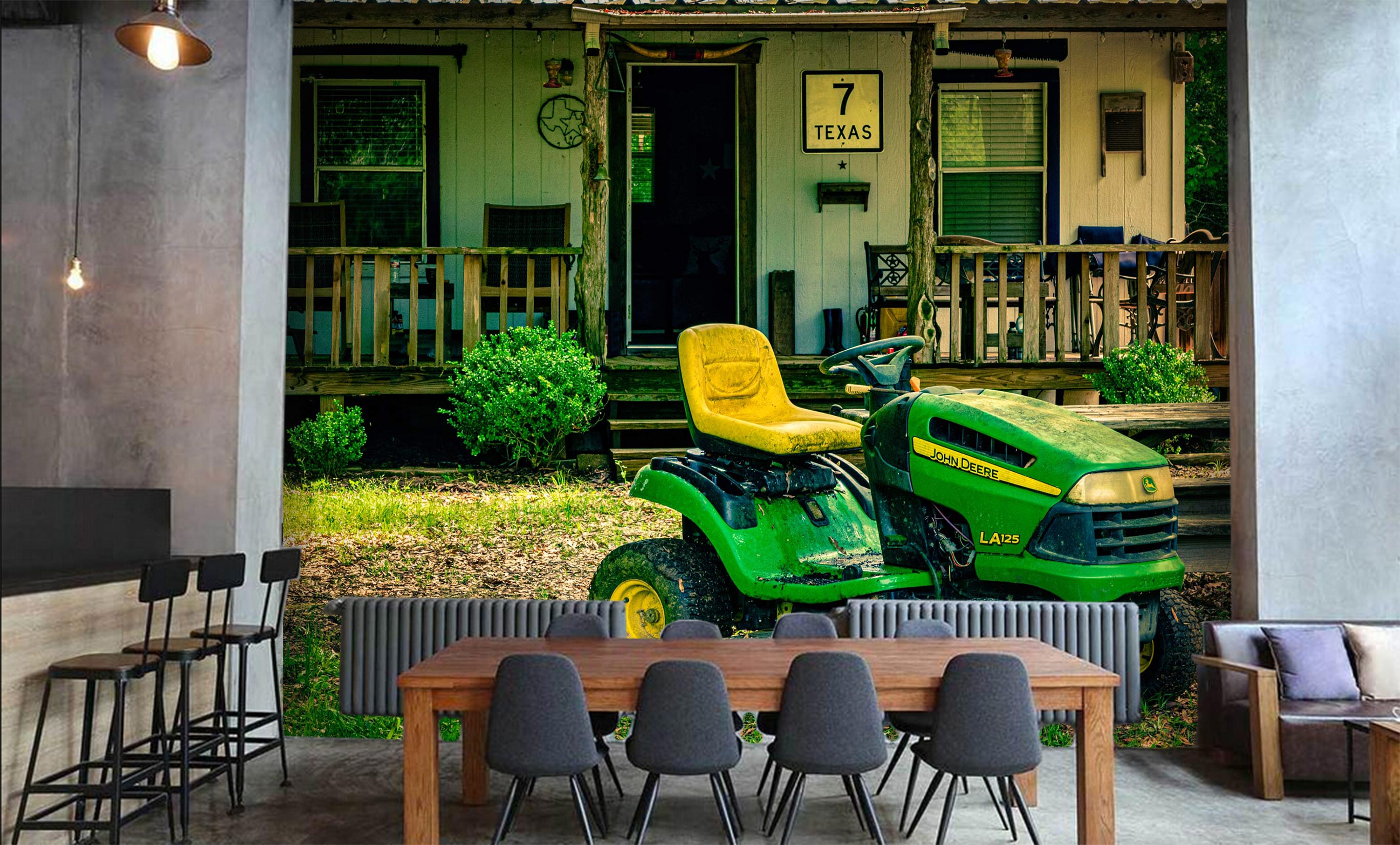 3D Green Car House 5222 Beth Sheridan Wall Mural Wall Murals