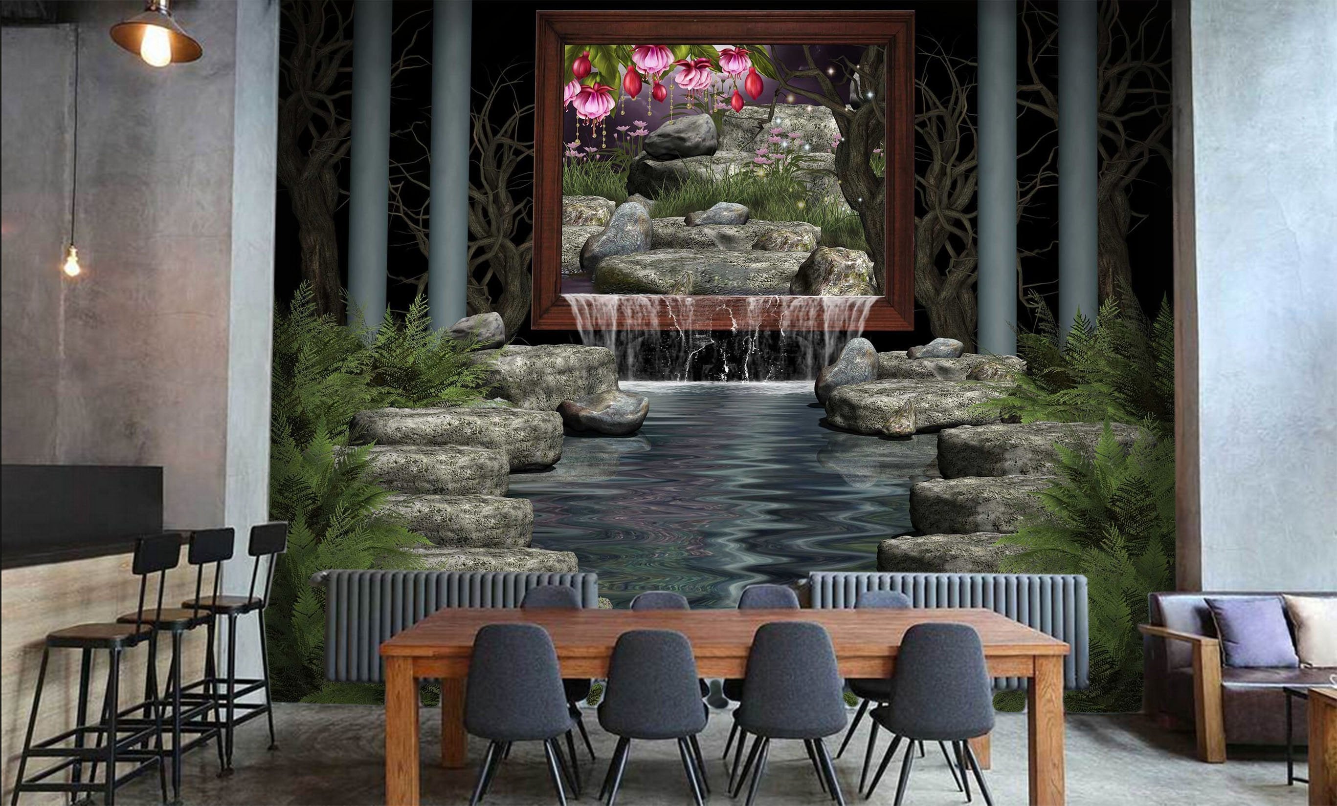 3D Stone River 653 Wallpaper AJ Wallpaper