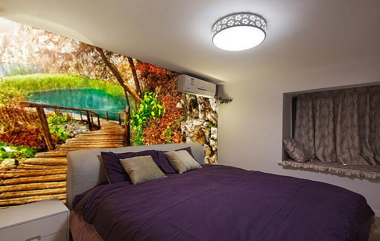 Lake Wooden Bridge Wallpaper AJ Wallpaper