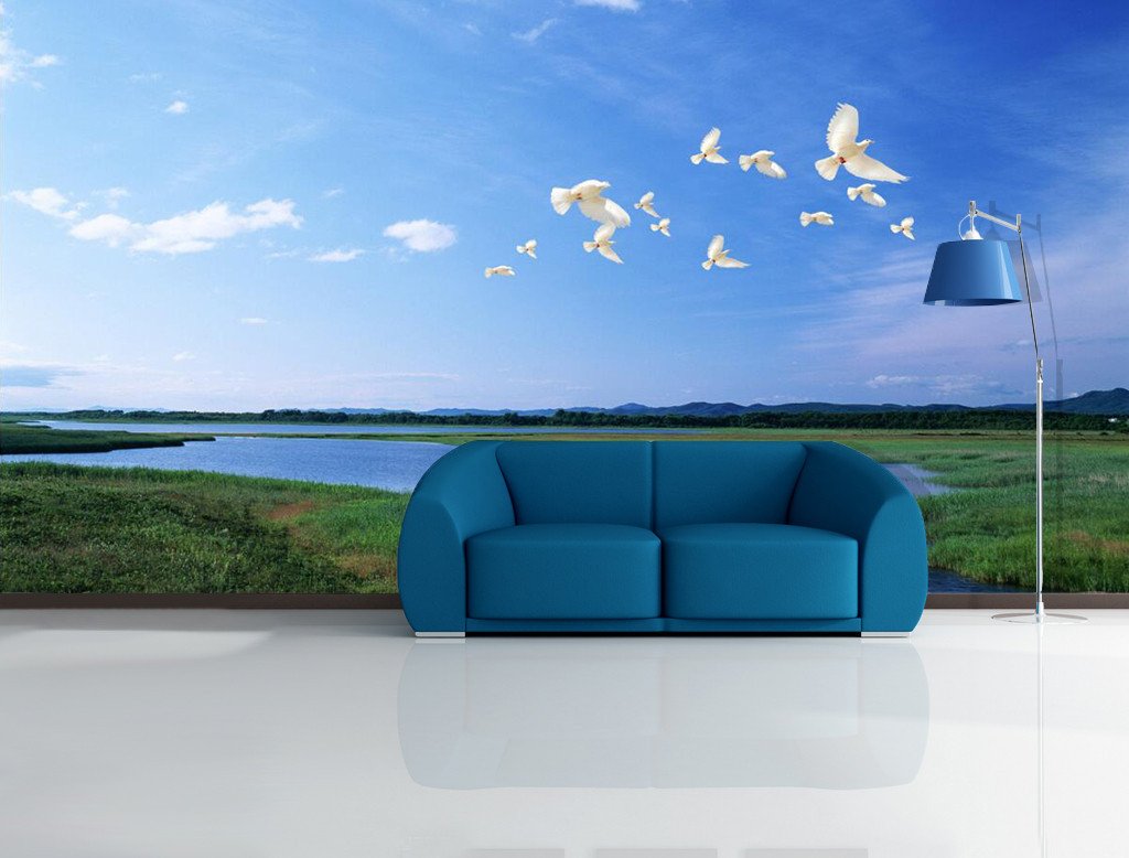 Flying Pigeons And Long River 62 Wallpaper AJ Wallpaper 1