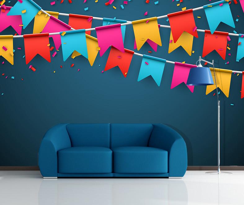 3D Christmas Color Flags 554 Wallpaper AJ Wallpaper