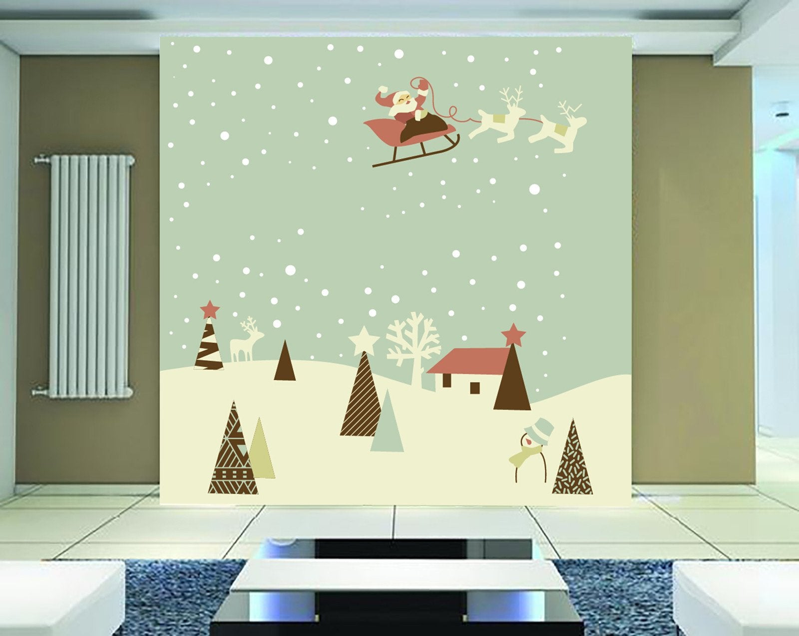 3D Father Christmas With His Reindeer 23 Wallpaper AJ Wallpaper