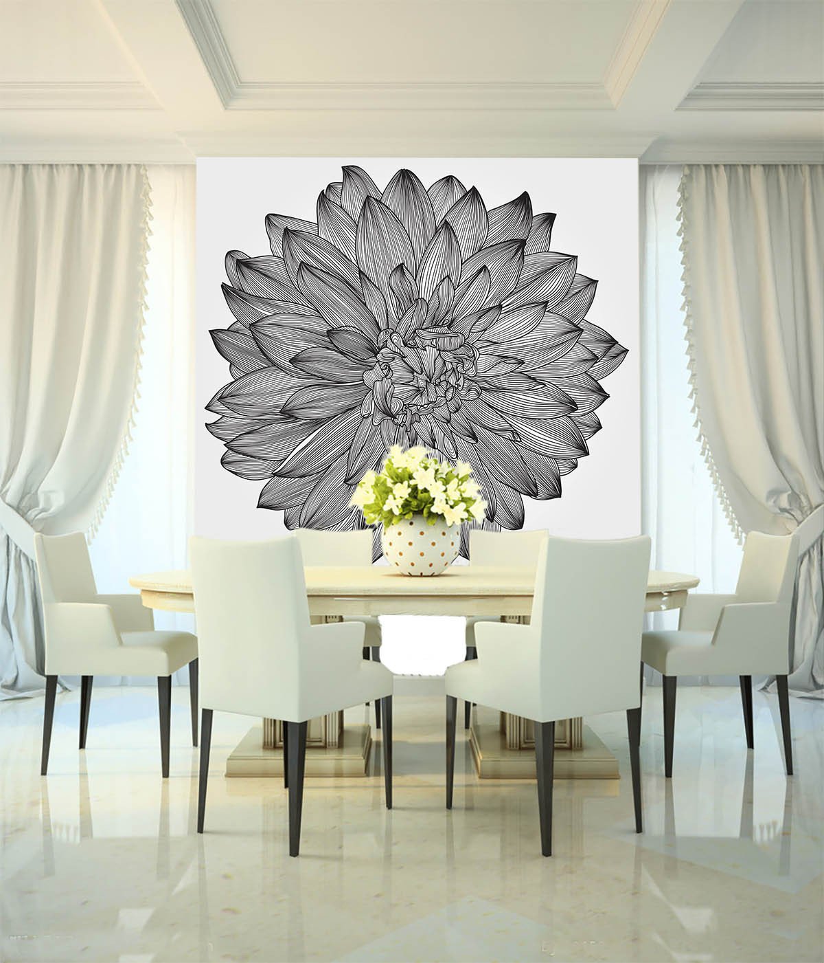 Blossom Graphic Color Wallpaper AJ Wallpaper