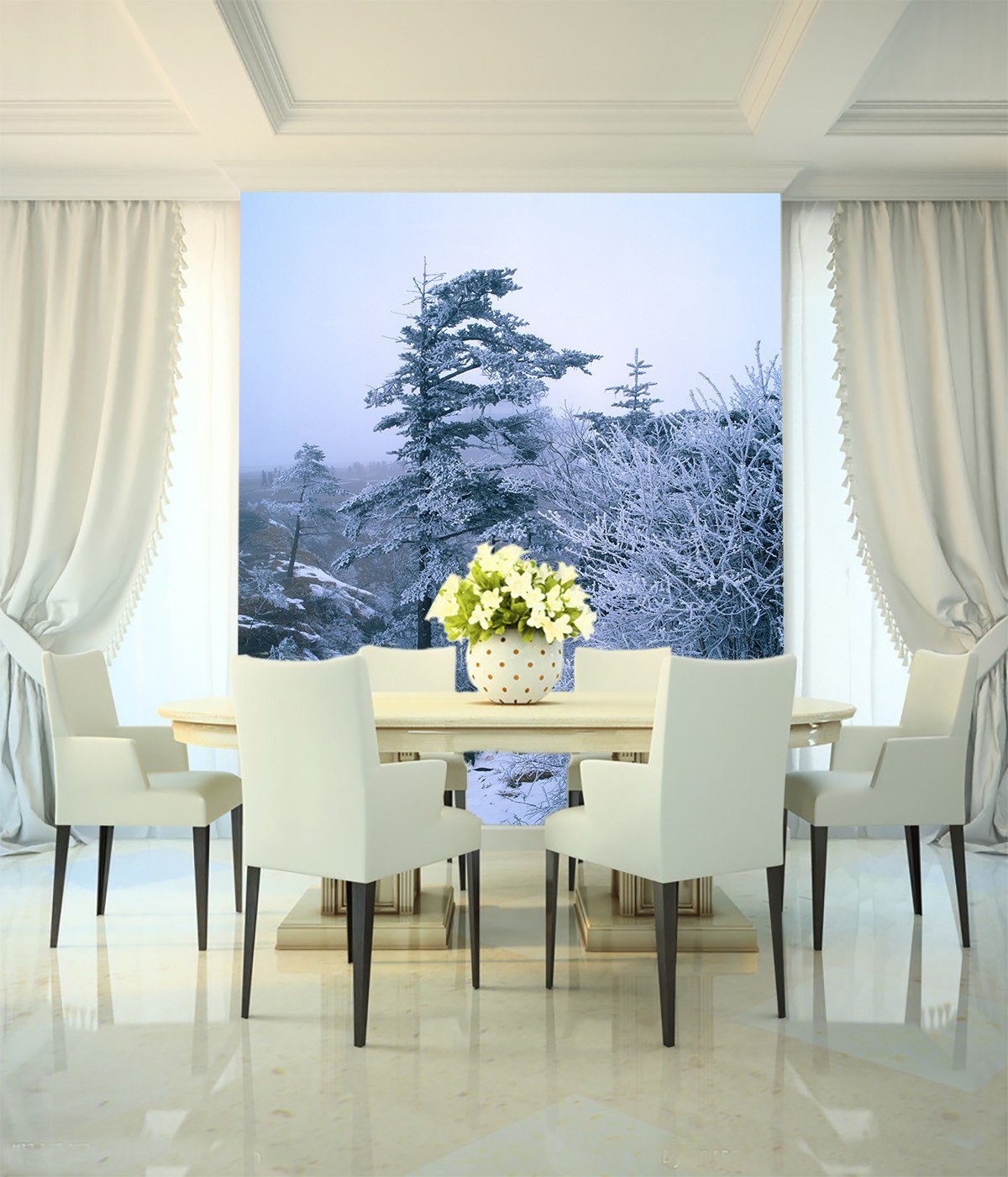 Snowy Trees Wallpaper AJ Wallpaper