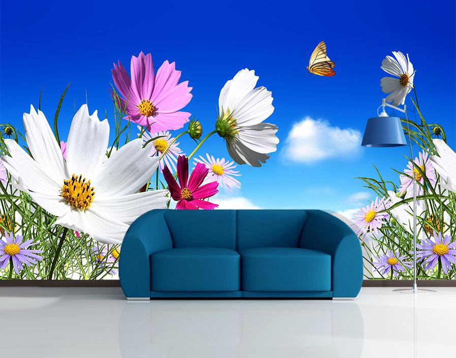 3D Flower And Butterfly 9 Wallpaper AJ Wallpaper