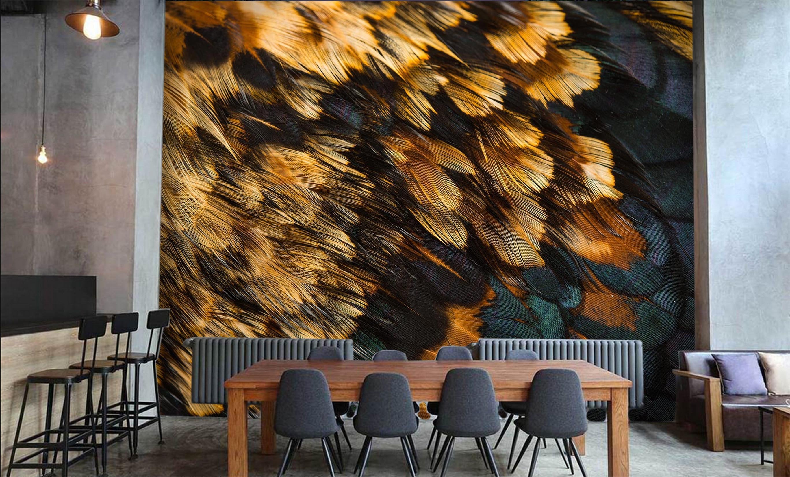 3D Bright Feathers 12 Wallpaper AJ Wallpaper