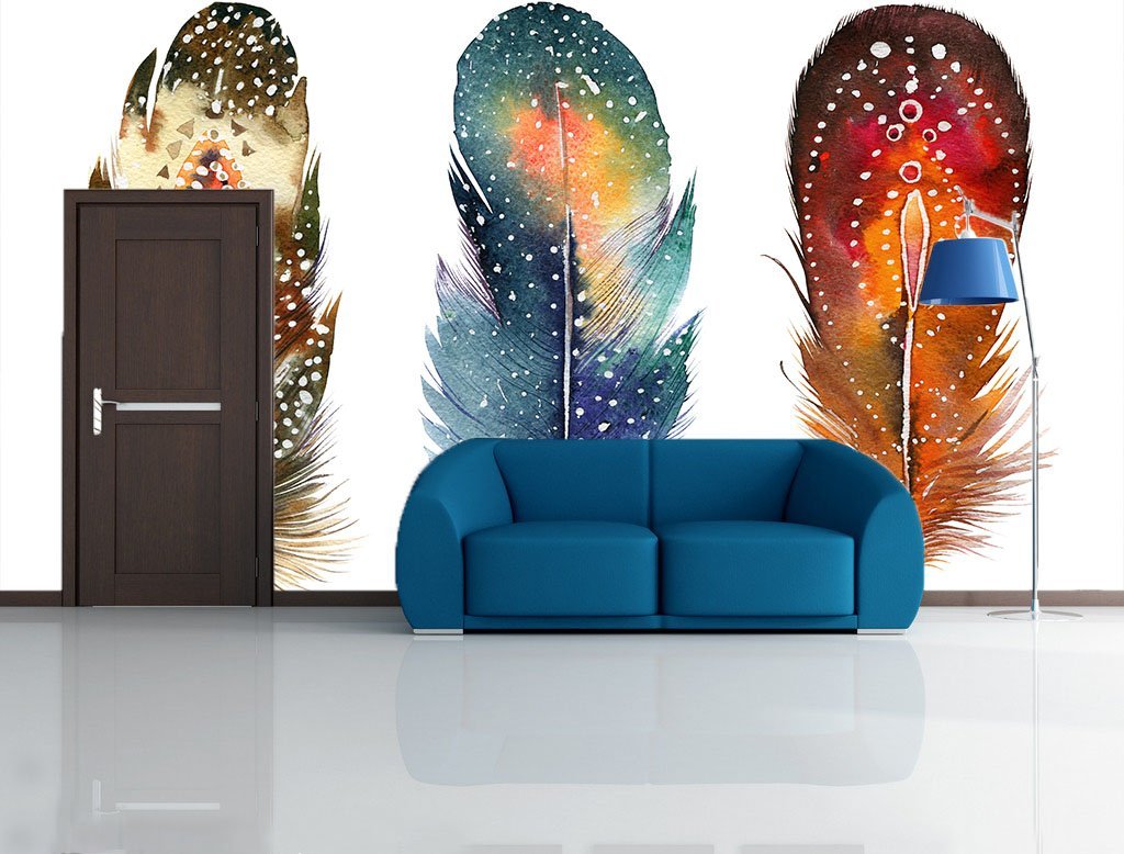 3D Feather Color 016 Wallpaper AJ Wallpaper