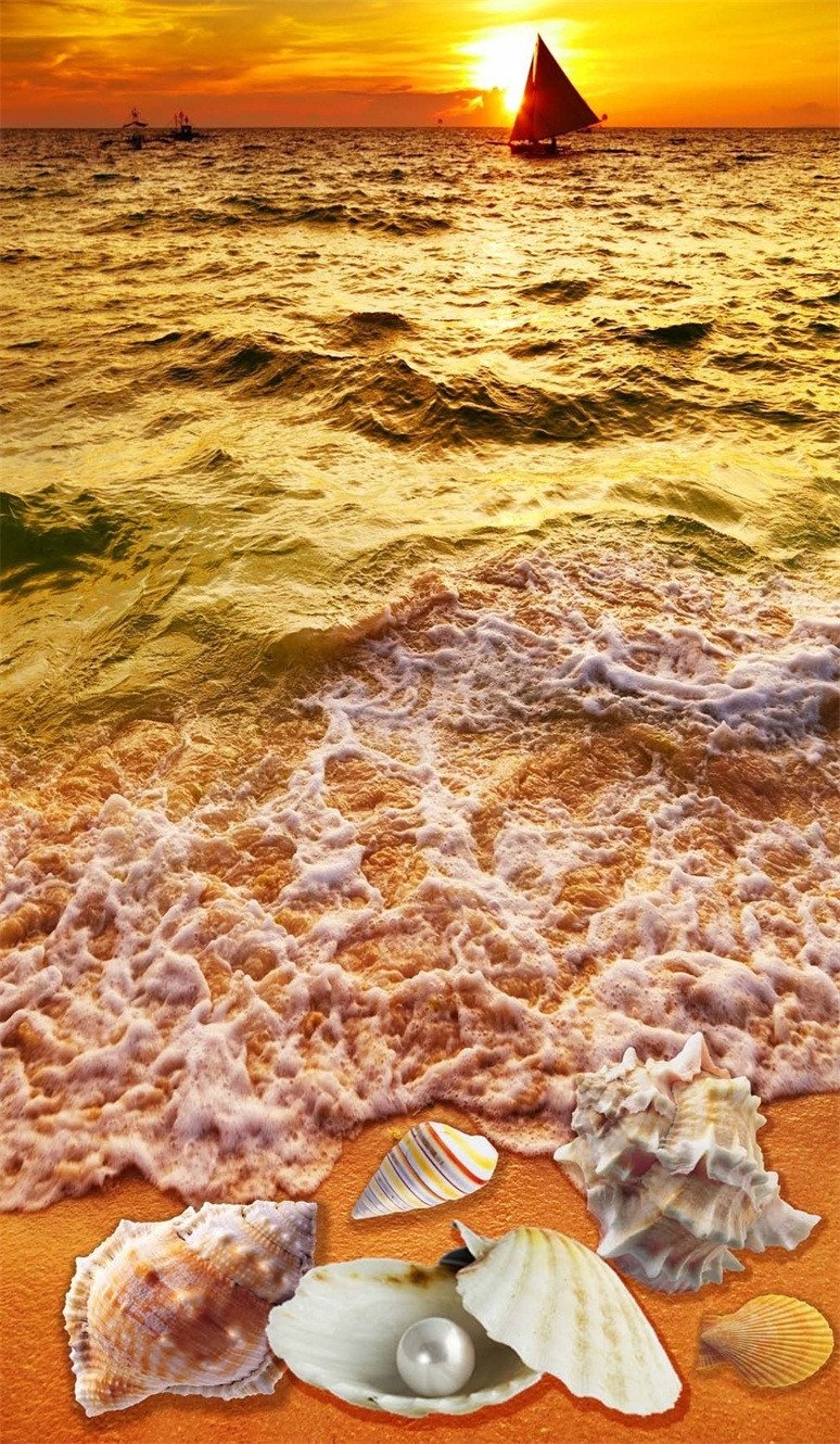 3D Sea Beach Sunset 582 Stair Risers Wallpaper AJ Wallpaper