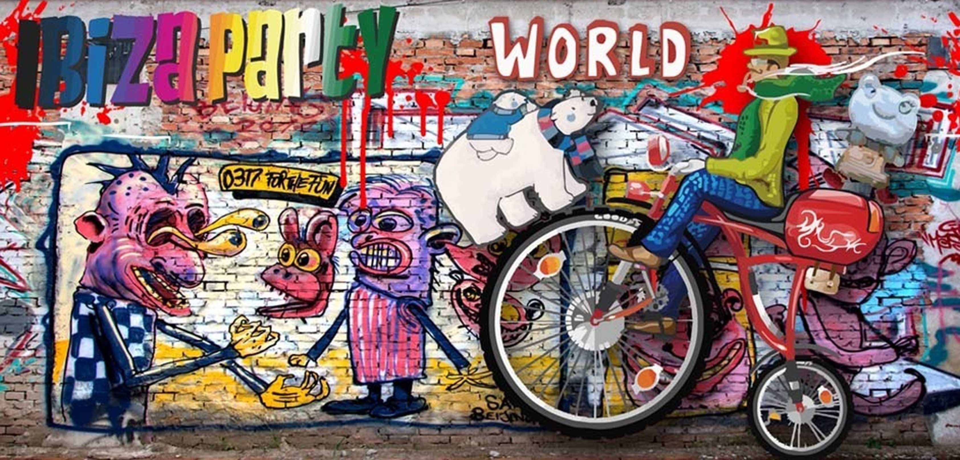 3D Funny Graffiti 475 Garage Door Mural Wallpaper AJ Wallpaper