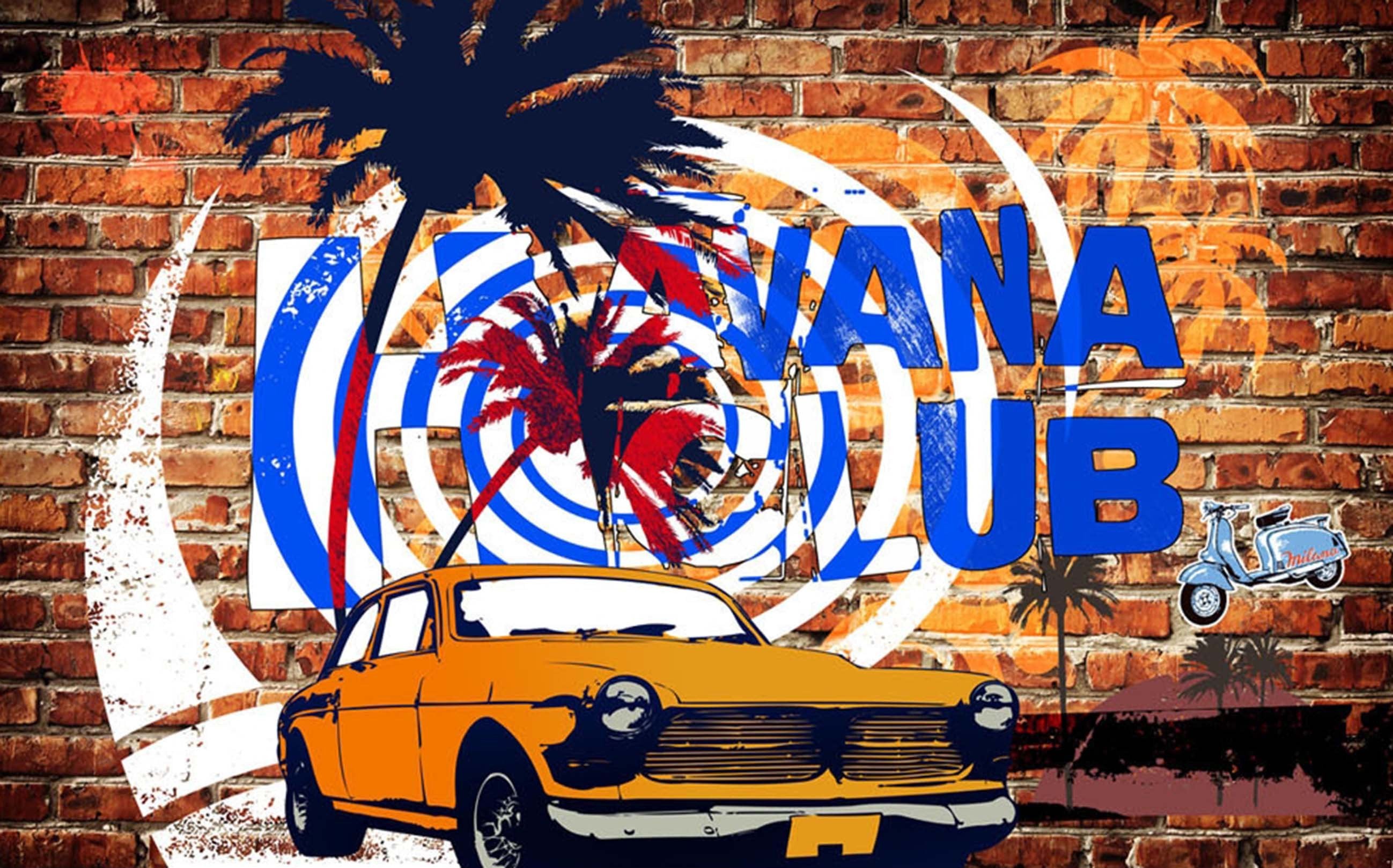 3D Bricks Wall Graffiti Car 73 Garage Door Mural Wallpaper AJ Wallpaper