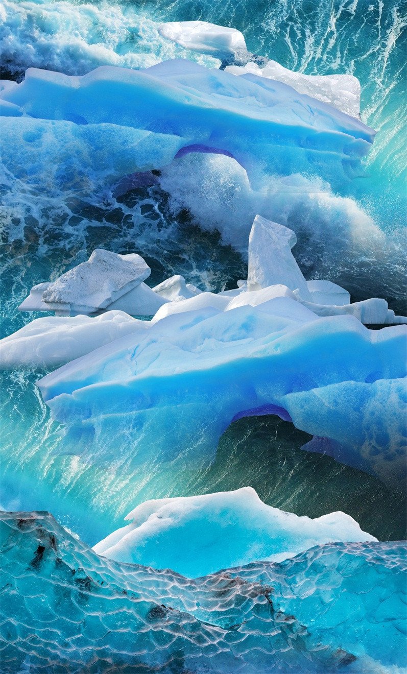 3D Ocean Ice Cubes 677 Stair Risers Wallpaper AJ Wallpaper