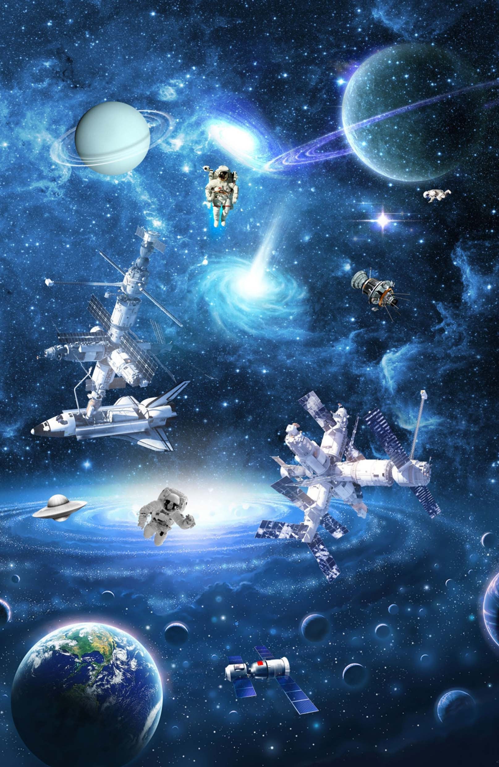 3D Space Scenery 416 Stair Risers Wallpaper AJ Wallpaper